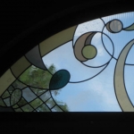 Left side of transom