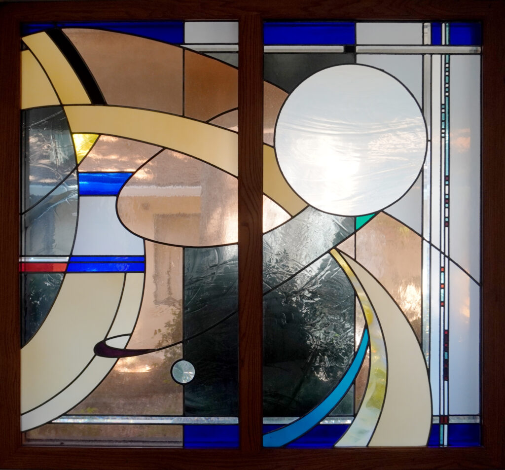 abstract stained glass window part of series 2/4.